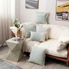 Pillow Mint Blue Abstract Modello Cover Cotone Boemia Decorazione di divano casa
