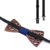 Handmade Mens Wood Bow Tie With Matching Pocket Square And Cufflinks Set 240412