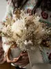 Fiori decorativi nuziali da sposa bouquet secco per feste secco regalo coda di cotone floreale disposizione natale