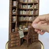 The Bay Library Handmade Miniatur Bookcases tragbare und stilvolle Bücherregal Stilvolle gefälschte Bücher Bücherregal Lustiges Geschenk für Freunde 240417