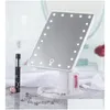 Miroirs compacts à 360 degrés Rotation Makeup Miroir réglable 16/22 LEDS LED LED TOUCH SN PORTABLE LUMÉTIQUE COSMÉTIQUE NOIR / WHITE / P OTQ1C