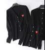 (Have Eye) Cardigan Sweaters Women Men Long Sleeve Crew Neck single breasted Sweater Couple Embroidery Love-Heart Tops V neck Coat Knitting Cardigans