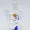 Mini Glass Bong Windmill Spin Oil Burner Bubbler Filter Perc Water Pipes Dab Rig Pyrex Heady Smoking Hosah