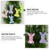 Dekorative Figuren Ostern Ornamente Filz basteln Bunnyation Anhänger Layout Form Party Geschenke