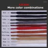 Shoe Parts 1 Pair Cotton Waxed Shoelaces Outdoor Mountaineering Sports Waterproof And Wear-resistant Leather Round