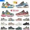 Designer shoes New 9060 Casual Shoes Mens Womens OG absorbing breathable Suede Black Quartz grey Shower blue Outdoor Cross-country Mountaineering sports Sneakers