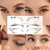 Tatoeages kleurrijke ogen make -up stickers laser oog eyeliner wenkbrauwen gezicht kunst sticker sticker sticker sticker halloween nieuwjaar festival feestdecoraties