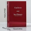 1pc akrilik kitap şekli vazo benzersiz minimalist şeffaf saksılar şişeleri ev masası modern dekorasyon düğün hediyeleri 240423