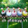 庭の装飾樹脂ぶらぶら鶏肉工芸品庭の装飾飾り飾りかわいい鶏の手工芸