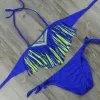 Anzüge 2019 Tassel Bikini für Mädchen mit Pads Bandeau Kinder Badebekleidung Kinder zweiteilige Badeanzug 816 Jahre alte Schwimmanzüge Pink Teen