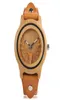 Steampunk Natural Wood Watches Elk Calan Men039s Bamboo Wrist Watch Quartz Bracelet en cuir marron noir Gift1915083
