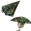 Paraplu's draagbare regen paraplu hoed opvouwbare outdoor sunshade waterdichte nok vissen golf tuinieren hoofddeksel camouflage cap strand hea dhtme