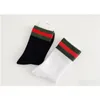 Mens Socks Luxury Designer Cotton For Men Women Red Green Letter Embroidery Black White Breathable Middle Tube Sock 2Pairs/Lot Drop De Otsri