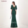 Party Dresses Sexy Sequin Women's Evening Dress Short Ssleeves Vestidos De Fiesta Green Gowns For Women Prom