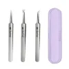 Devices 3PCS Facial Pore Cleaning Care Tools Ultra Fine Needle Tweezers Blackheads Acne Wart Skin Tag Removal Point Noir Black Head Clip