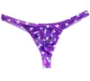 UNDANTS Erkek Bikini Tanga G-String Stars Desen Mini Kısa Pantolon Parlak Sahte T-BACK TEBİR YAPI