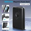 Mobiltelefon Power Banks 3in1 Magnetic Power Pack Wireless Fast Charger Holder 5000mAh Auxiliary Externt batteri Lämpligt för iPhone 15 14 13 Series Apple Watch J2404