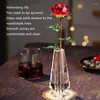 Decorative Flowers Crystal Rose Flower Artificial With Vase Home Decoration Wedding Anniversary Commemoration Valentine's Day