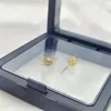 Boucles d'oreilles étalon Sweet Earring Silver 925 Needle Zircon Gold Color Jewelry Korean Style For Women Girl Wedding Party Gift Accessory