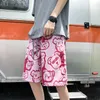 Sommer Beachhosen Herren Mode-Blumenshorts schnell trocknen Eis Seiden China-Chic-Chic Lose Big Casual Cropped