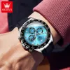 Olevs Luxury Mens Watches Top Brand Fashion Quartz Polshorwatch Sport Chronograph waterdichte horloge voor mannen relogios masculino 240425