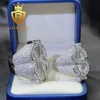 Pass Diamond Tester 925 Sterling Srebrny mrożony pierścień hip hop vvs moissanite Diamond Dolars Pierścienie dla mężczyzn i kobiet