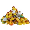 Breking Baby Bath Toys 5-100pcs Rubber Duck Kids and Conedler Toy Duck Baby Bath Toys Summer Beach Game Game Toy Birthday Gift for Children