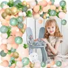 Dekoracja imprezy 146pcs retro zielona skóra nagi różowy złote balony baby shower ślub łuk girland zestaw Blush Ballon urodziny