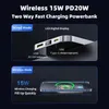Mobiltelefon Power Banks 10000mAh New MacSafe PowerBank Magnetic Wireless Power Pack Externt Auxiliary Battery Pack iPhone 12 13 14 15 Quick Charger J240428