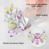 Tatouages 6pcs sirène face bijoux joyaux gemmes strass rave yeux corporel autocollant temporaire crisstal saut-autocollants décorations pour la fête du festival