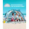 Tente de plage pop-up pour 4 personnes - Configuration facile et cale de refuge de soleil à nuance portable avec tente de famille de protection UPF 50 UV 240422