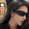 Güneş Gözlüğü 2024 Y2K Kadın ve Erkekler Süper Büyük Marka Tasarımcısı Gradyan Gözlükleri Steam Punk