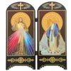 Vases Jesus Catholic Table Table Ornement Mur Vierge Marie Wood Crafts