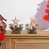 Kandelaars Kersthouder Lantaarn Smeedijzeren Santa Claus Elk Snowflake Candlestick Year Table Decoratie