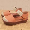 Kledingschoenen Birkuir Echt lederen dikke hiel sandalen voor vrouwen Mary Jane luxe haaklus gesloten teen dames plat platform