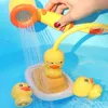 Baby Bath Toys Electric Duck Water Pump Spray Baby Shower Head Bablenia dla dzieci dla dzieci gra wodna pirat statek zabawka kran łazienka