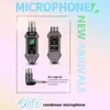 Microphones UHF Microphone Système de récepteur d'émetteur sans fil xlr Connexion Intégrée Batterie rechargeable pour dynamique
