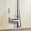 Banyo lavabo muslukları lüks euro tarzı seramik musluk 360 döner spout chrome cilalı vahşet mikseri musluklar güverte monte mutfak zr615