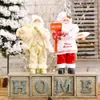 Big Santa Claus Doll Kinder Weihnachtsgeschenk Weihnachtsbaumdekorationen Home Wedding Party Supplies Plüsch Ornamente 240424