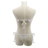 Set Womens Micro Bikini Set See Through Mini Swimwear Mesh 5XL Mes Bra Top Side GString Thong Underwear Sexy Underwear Swimsuit