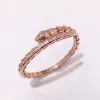 Bracelets en diamant en argent sterling en or bracelet de serpent de serpent de serpent cadeau de concepteur de dons bracelet bracelet bracelet de serpentin ajusté pour femmes