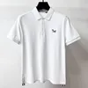 Men's Polos High End Designer Brand Polo Shirt Short Sleeve Casual Fashion Exquisite Dog Embroidery 2024summer Cotton T-shirt