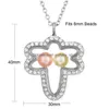 Lockets Crystal Sier Pearl Cage Pendant Necklaces For Women Living Memory Beads Glass Magnetic Open Floating Chains Fashion Drop Del Dhvtj