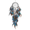 Dekorativa figurer Dream Catcher Car Pendant Five-Ring Double Layer Feather Wall Hanging Ornament Nursery Wedding Bedroom Home