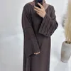 Vêtements ethniques dubai eid mubarak djellaba abayas femmes musulman maxi robe dinde kaftan ramadan islamic arabe robe abaya lâche occasionnel