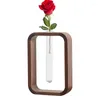 Vazen Glas Voortplanting Vaas Plant Terrarium met houten frame Transprrent Holder Flower Stand Lover Gifts