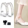 Skodelar 2st kvinnor Anti-Loose High Heels Elastic Strap Belt justerbar med Diamond No Tie Lazy Shoelace Buckle Accessories