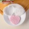 Molds Mom Birthday Fondant Cookie Cutter Biscuit Mold New Happy Mother Day Love Rose Shape Embossing Press Stamper Diy Baking Tools