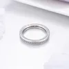 925 Silver Full Diamond Sending Sense Diamond Ring Girl Girl Party Party Finger Rings BabIC CUBIC Zircon Anniversaire Gift Propose Propose Bague intemporelle Bijoux classiques