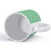 Кружки милый зеленый лист белый кружка для друзей и семейный творческий подарок 11 унций кофейная керамическая пастель